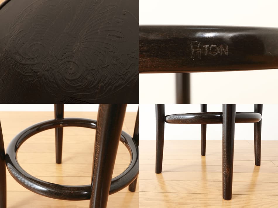 トンTON ベントスツール No60 リングレッグRing leg / ウレタン・ブラック | 2枚目