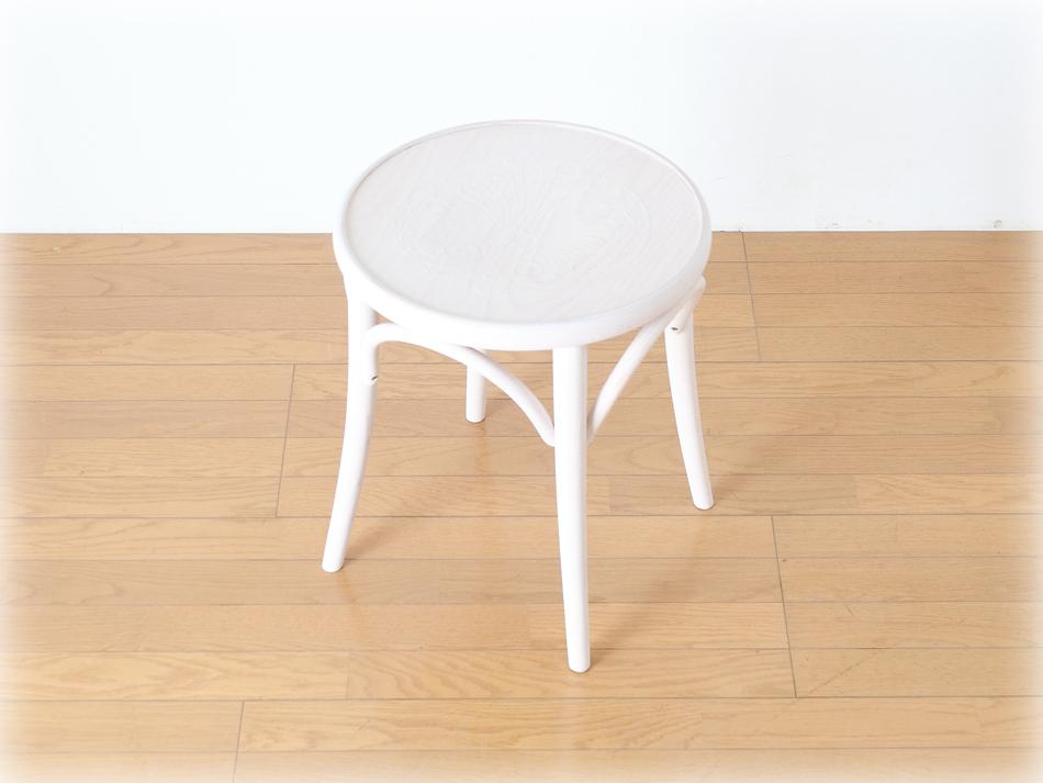 トンTON ベントウッドスツールNo60 アーチレッグArch leg/ホワイトオイル・フィニッシュ1枚目の画像